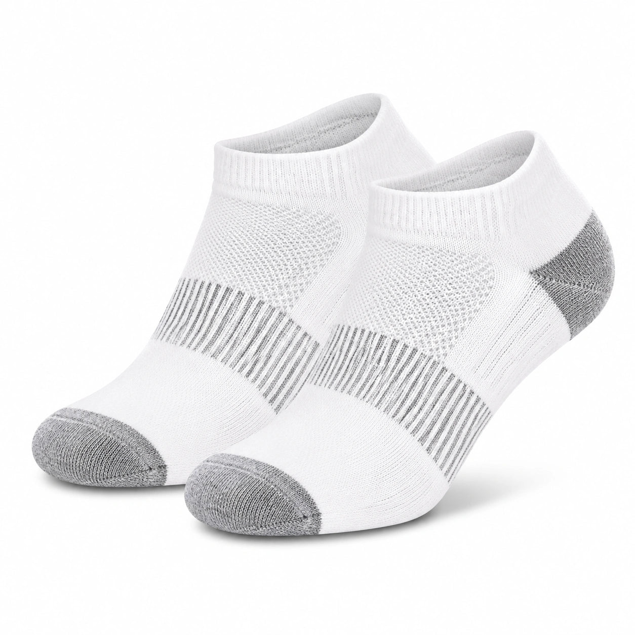 Calzini sportivi alla caviglia 39-42 in maglia bianco/grigio traspiranti