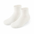 Calzini alla caviglia 35-38 in tessuto a maglia bianco - a coste