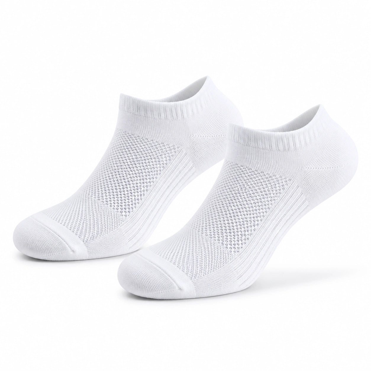 Calzini alla caviglia 35-38 in maglia bianca traspirante