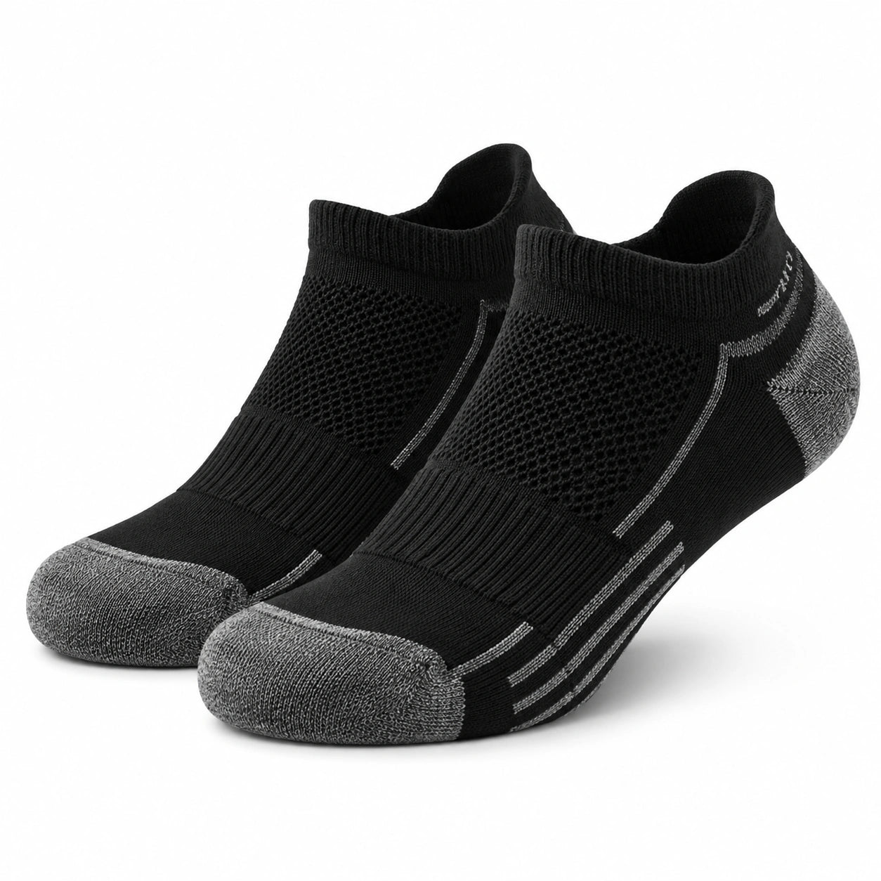 Calze sportive 43-46 in maglia nera e grigia traspiranti