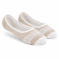 Calzini invisibili 35-38 in tessuto a maglia beige e bianco - stile ballerina