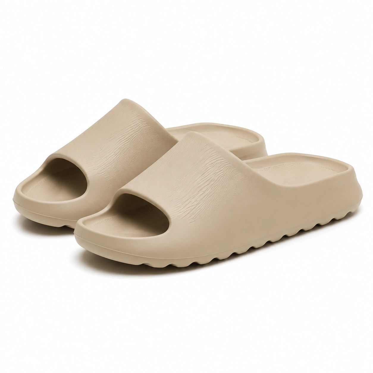 Ciabatte 38/39 in materiale sintetico beige - suola antiscivolo per casa e tempo libero