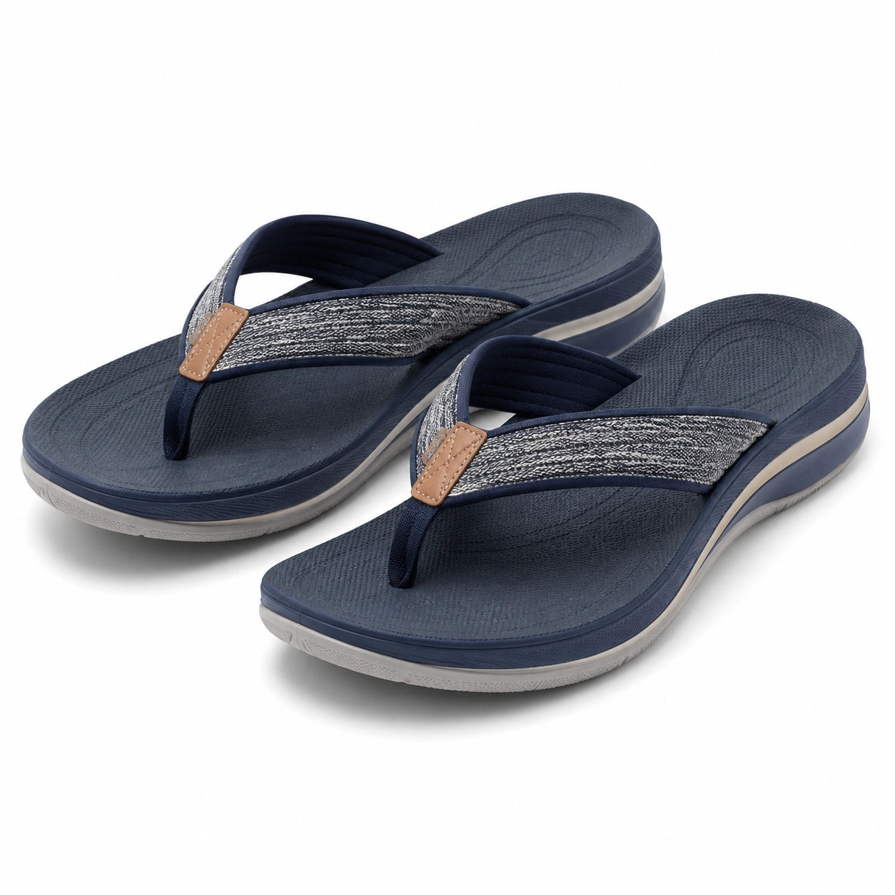 Infradito 40/41 in tessuto e materiale sintetico blu navy per uso quotidiano
