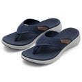 Infradito 40/41 blu navy in tessuto sintetico con suola ammortizzata per uso quotidiano