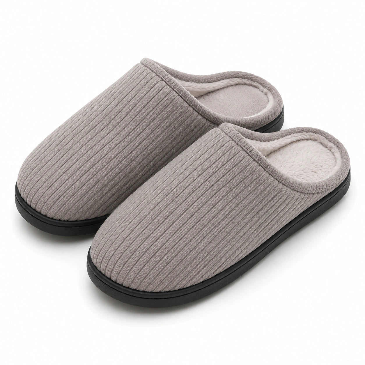 Pantofole da casa 38/39 in tessuto grigio con suola antiscivolo